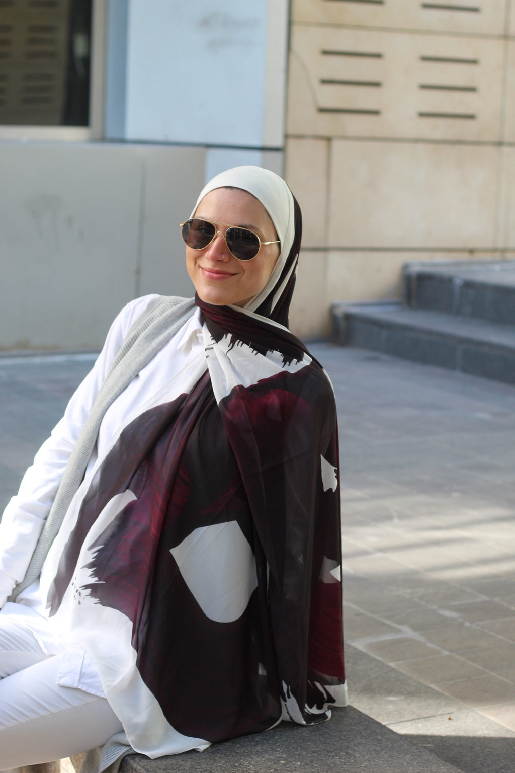 Ink– Soft, Elegant, and Comfortable Daily Scarf Hijab for Effortless Style-حجاب شال ناعم أنيق ومريح للبس اليومي بسهولة وأناقة