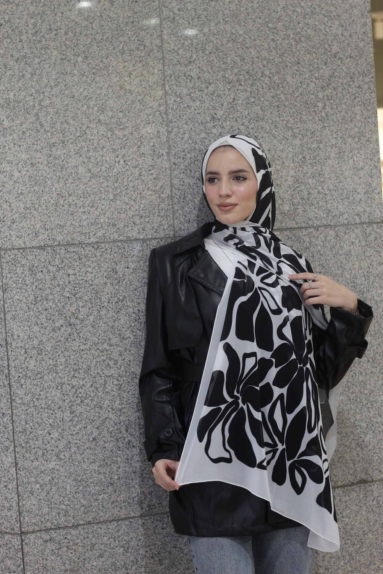 Night Sky– Elegant, Soft, and Versatile Daily Scarf Hijab for Effortless Style -حجاب شال أنيق ناعم متعدد الاستخدامات لستايل سهل وأنيق يومياً