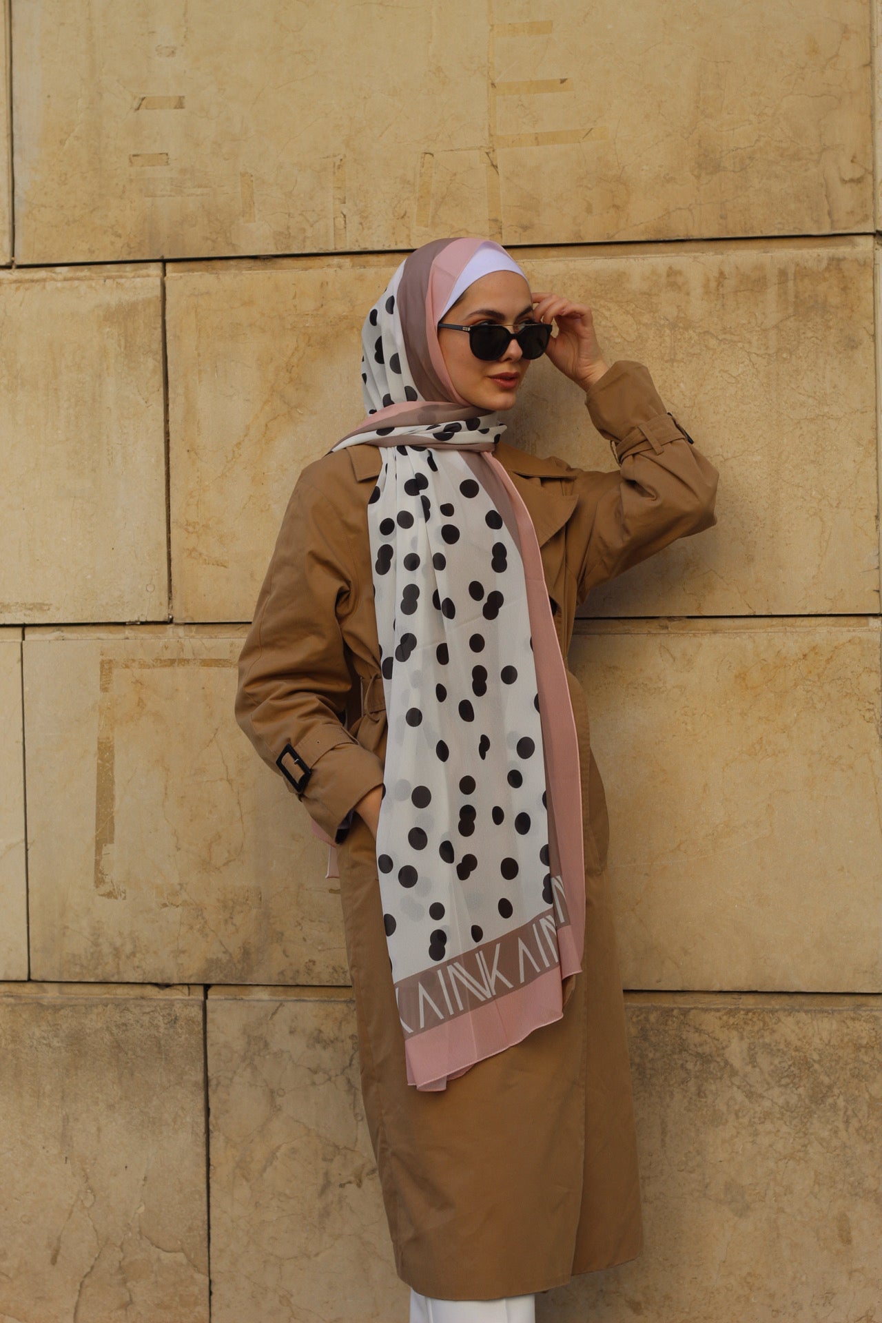 Polka– Luxurious and Cozy Scarf Hijab for a Stylish Daily Look -حجاب شال فاخر ومريح لإطلالة يومية أنيقة