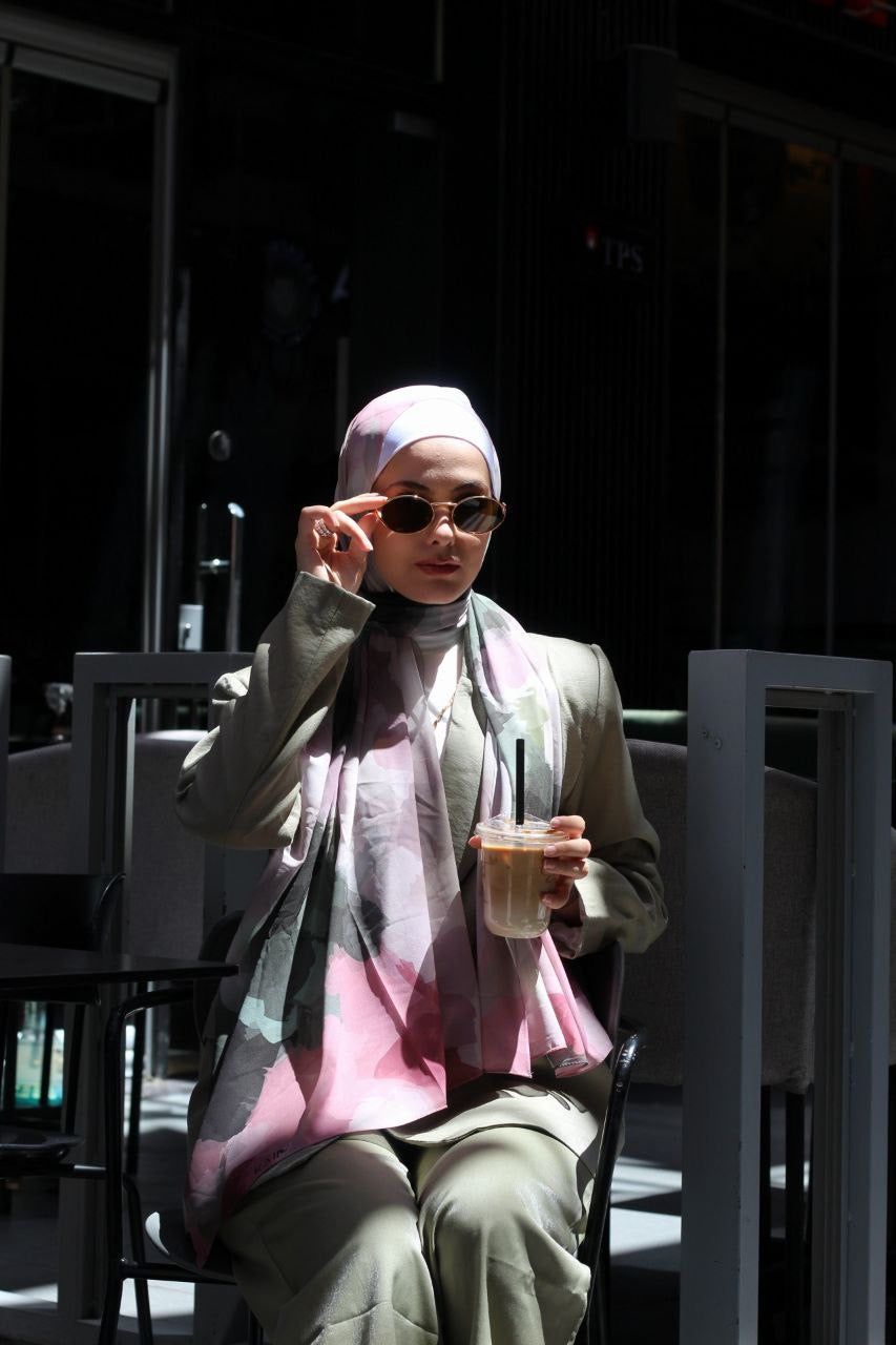 Cloud Nine – Soft and Airy Scarf Hijab for a Calm and Elegant Everyday Look | حجاب شال ناعم وخفيف لإطلالة يومية هادئة وأنيقة