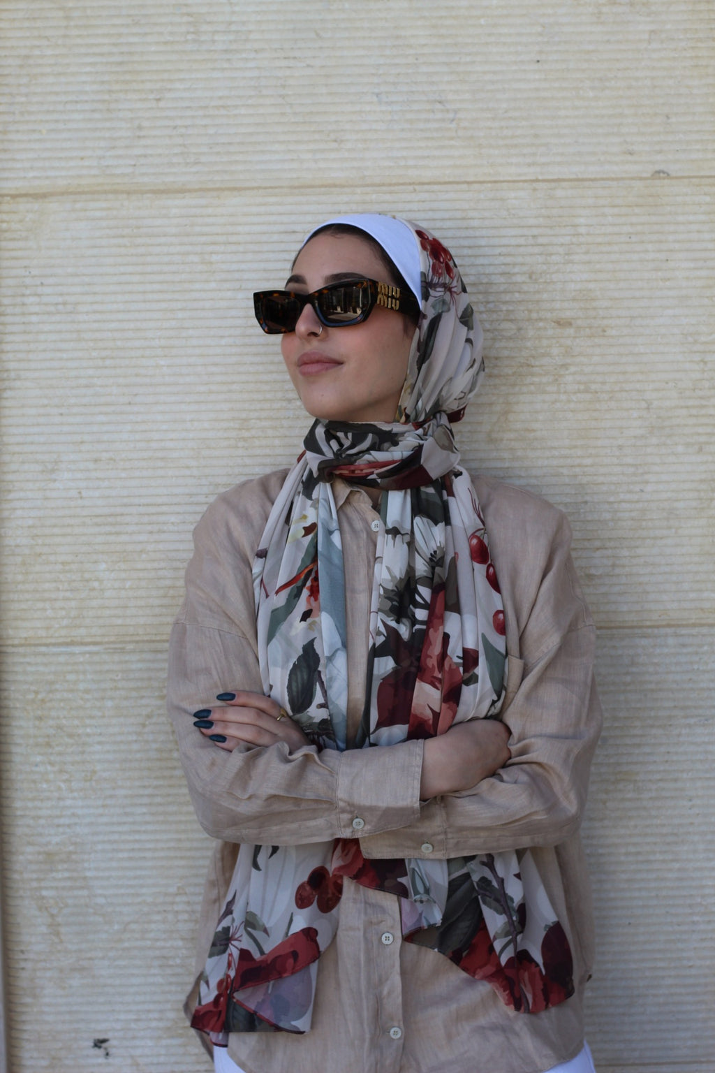 Cherry On Top – Fresh and Stylish Scarf Hijab for a Bright Everyday Look | حجاب شال منعش وأنيق لإطلالة يومية مشرقة