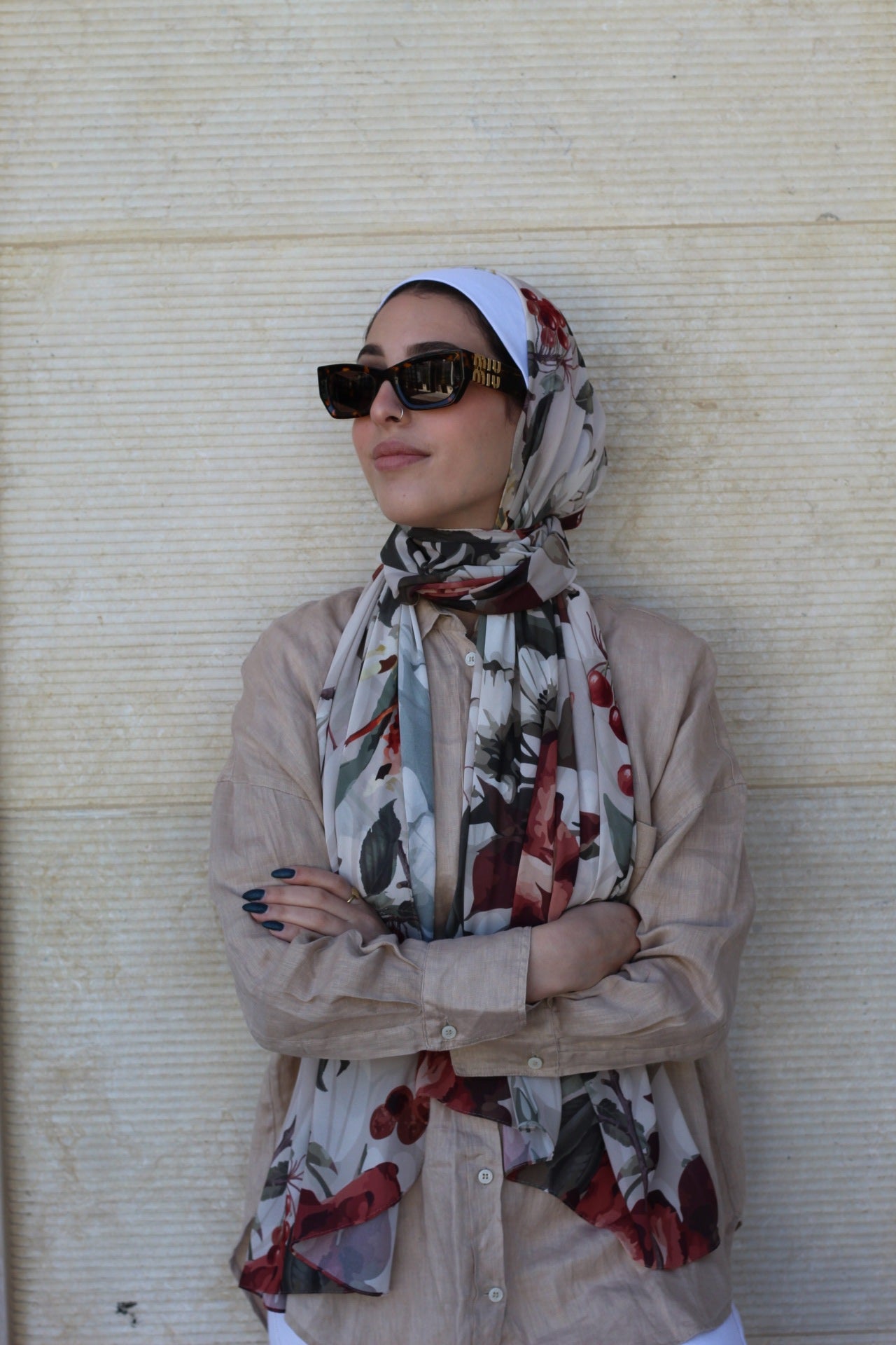 Cherry On Top – Fresh and Stylish Scarf Hijab for a Bright Everyday Look | حجاب شال منعش وأنيق لإطلالة يومية مشرقة