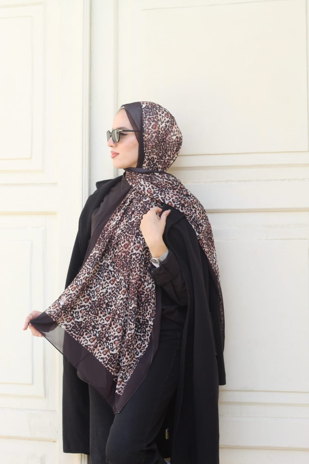 Leopard Elegant & Soft Modest Scarf for Women – Lightweight, All‑Day Comfort - حجاب أنيق – شال ناعم ومريح للنساء – خفيف - للاستخدام اليوم