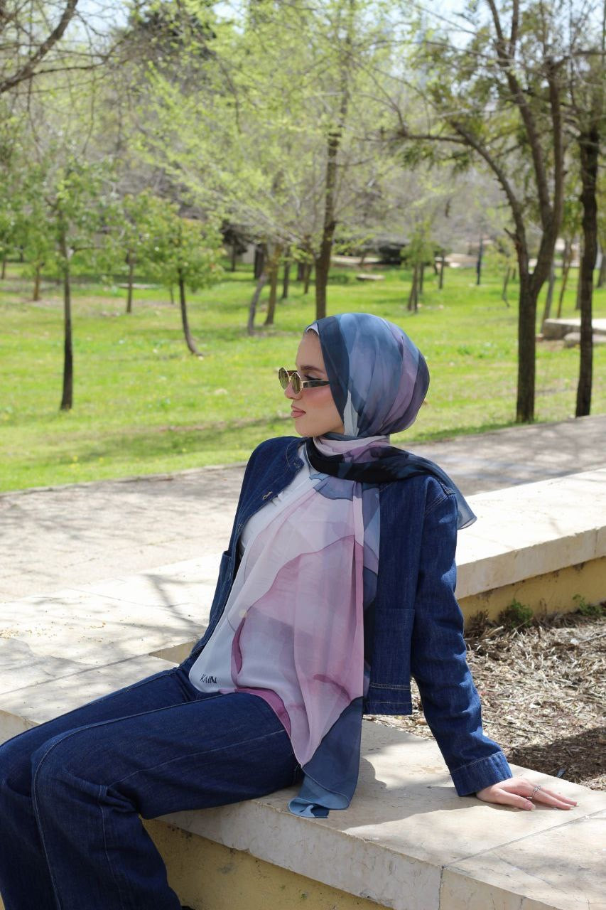 Peaceful Elegant & Soft Modest Scarf for Women – Lightweight, All‑Day Comfort - حجاب أنيق – شال ناعم ومريح للنساء – خفيف - للاستخدام اليوم (Copy)