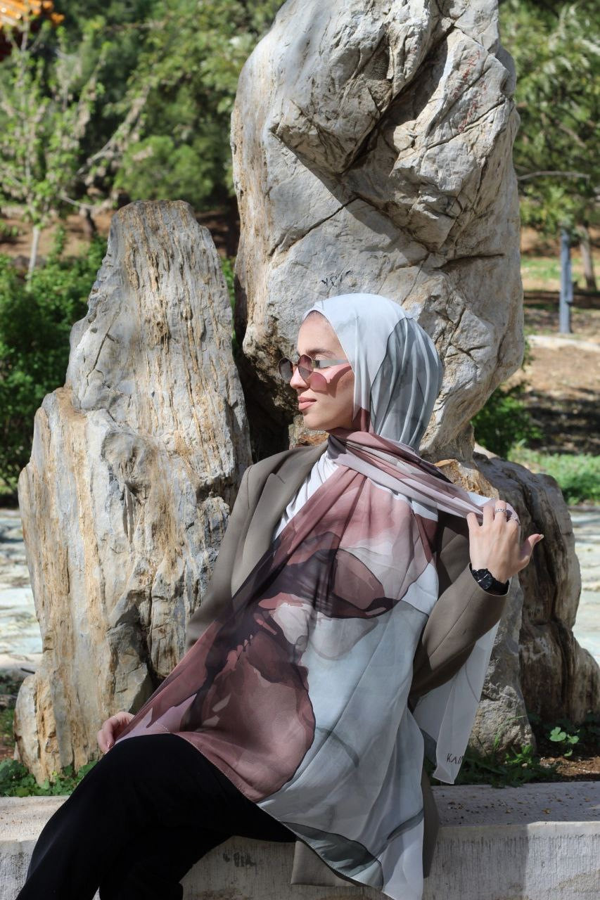 Peaceful Elegant & Soft Modest Scarf for Women – Lightweight, All‑Day Comfort - حجاب أنيق – شال ناعم ومريح للنساء – خفيف - للاستخدام اليوم (Copy)
