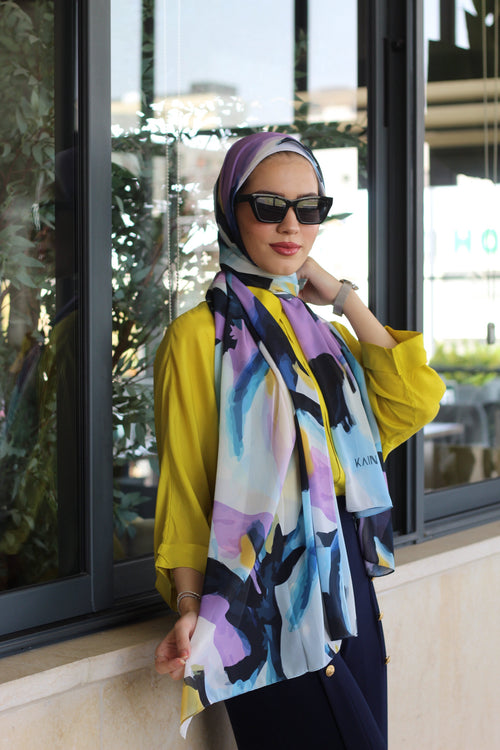 Aqua Elegant & Soft Modest Scarf for Women – Lightweight, All‑Day Comfort - حجاب أنيق – شال ناعم ومريح للنساء – خفيف - للاستخدام اليومي