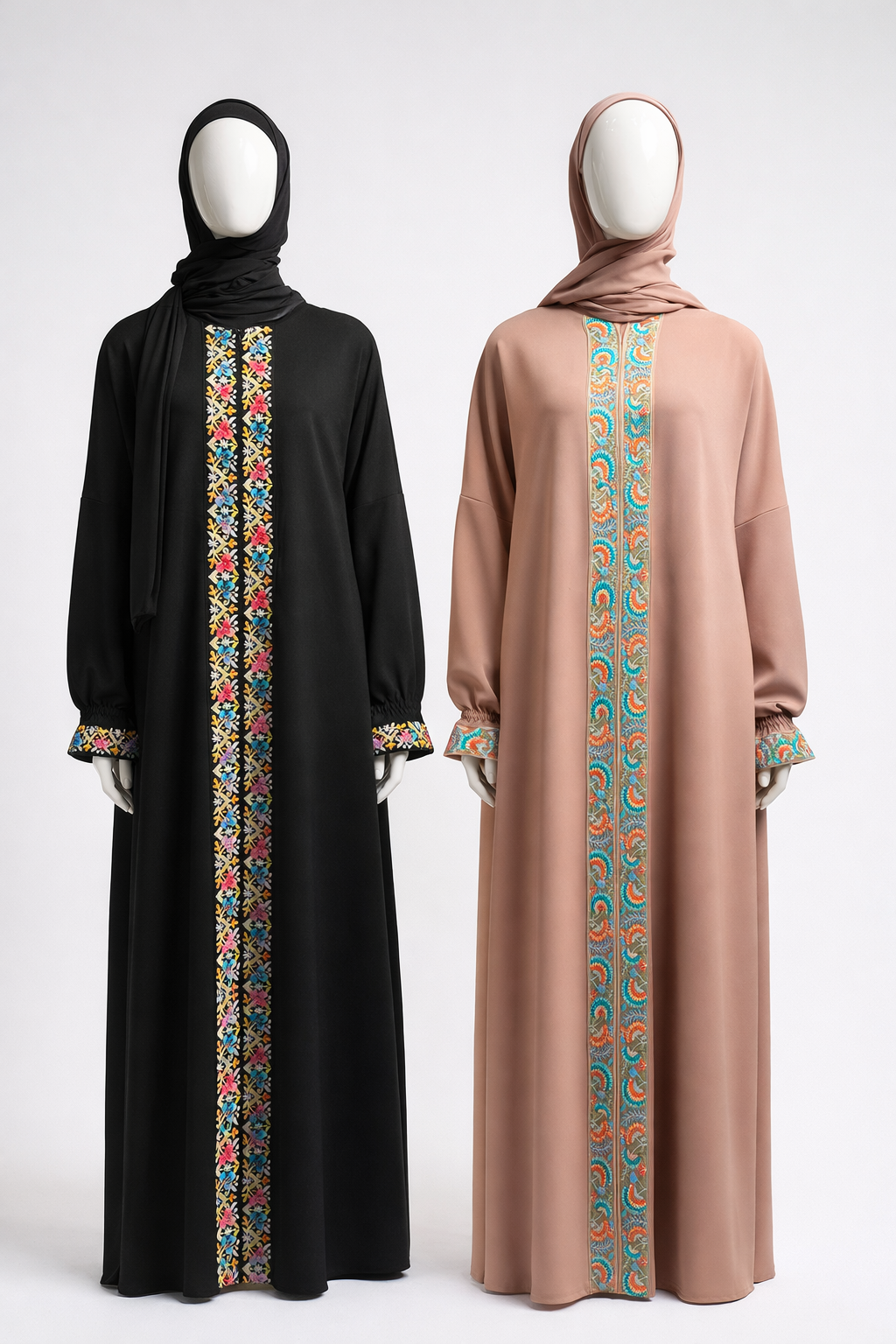 Prayers Isdal with Embroidery – Elegant & Breathable Islamic Prayer Wear for Women – Soft Full‑Coverage Modest Outfit- إسدال ناعم بتغطية كاملة ومريحة للنساء مع تطاريز  إسلامية أنيقة  –