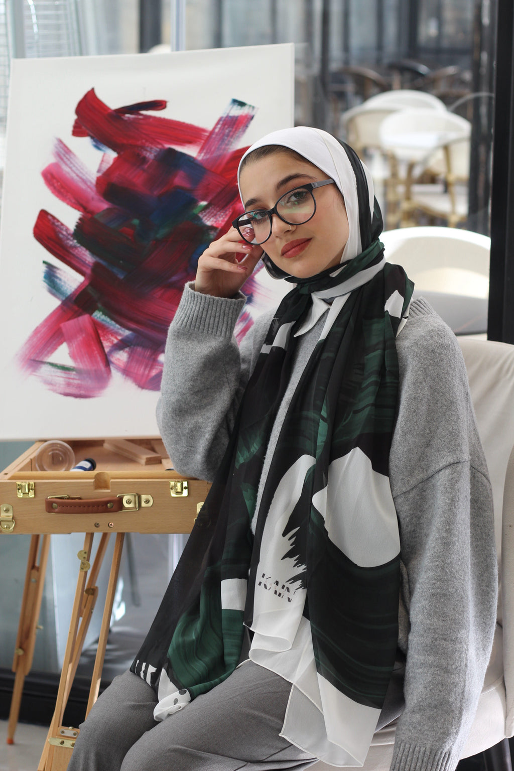 Ink– Soft, Elegant, and Comfortable Daily Scarf Hijab for Effortless Style-حجاب شال ناعم أنيق ومريح للبس اليومي بسهولة وأناقة