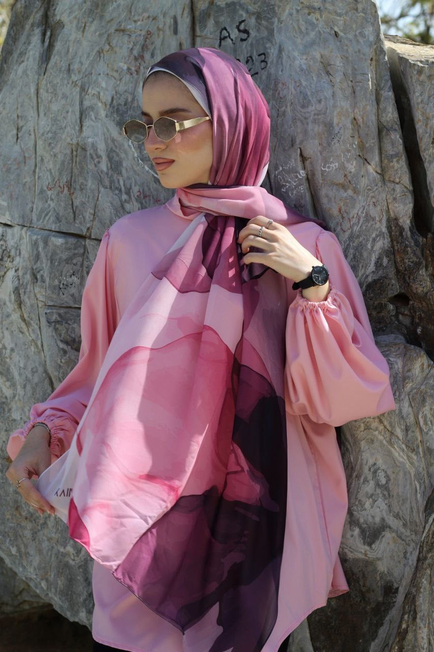 Peaceful Elegant & Soft Modest Scarf for Women – Lightweight, All‑Day Comfort - حجاب أنيق – شال ناعم ومريح للنساء – خفيف - للاستخدام اليوم (Copy)