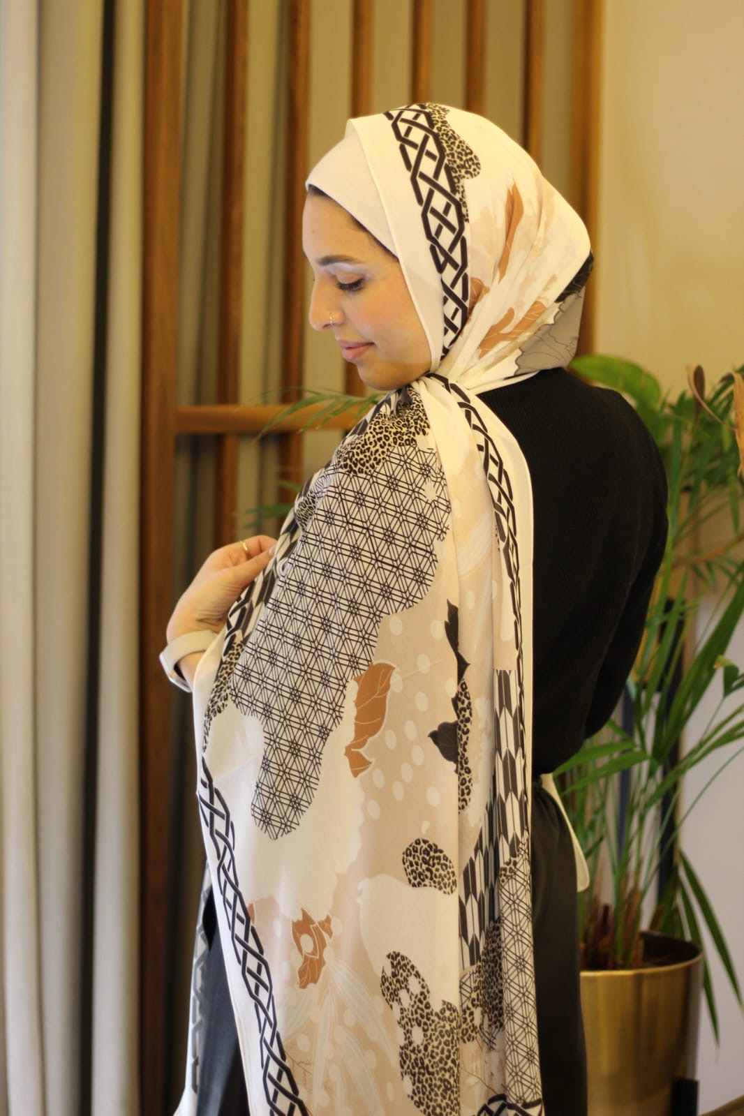 Flower Power– Soft and Comfortable Scarf Hijab for Everyday Wear | حجاب شال ناعم ومريح للبس اليومي