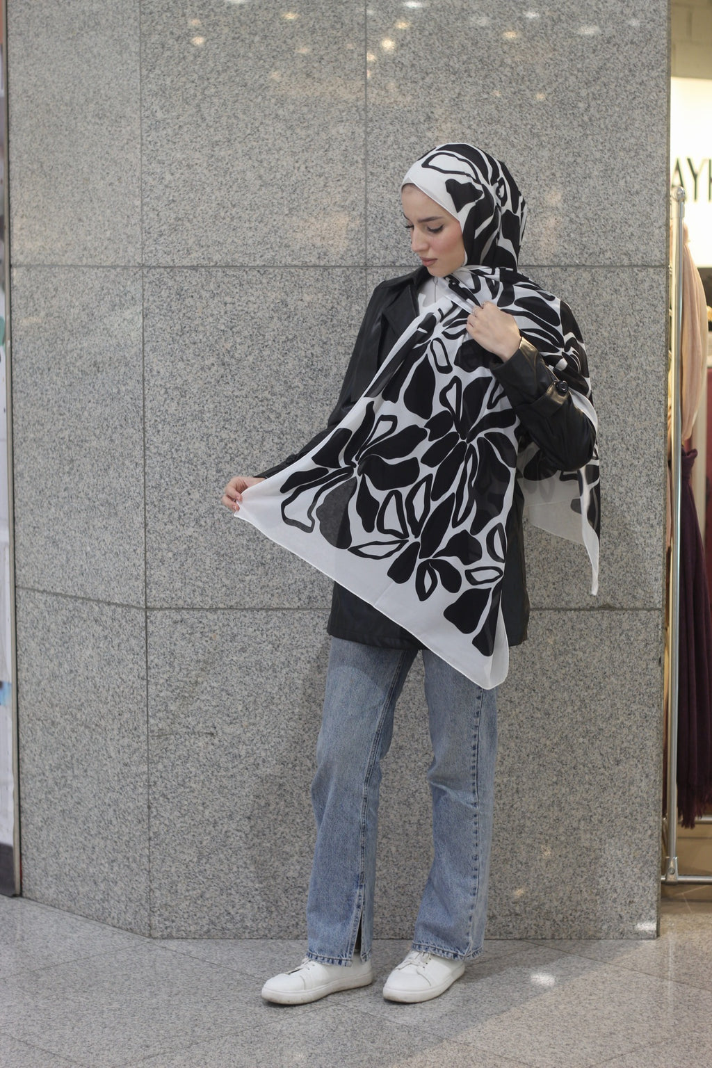 Night Sky– Elegant, Soft, and Versatile Daily Scarf Hijab for Effortless Style -حجاب شال أنيق ناعم متعدد الاستخدامات لستايل سهل وأنيق يومياً