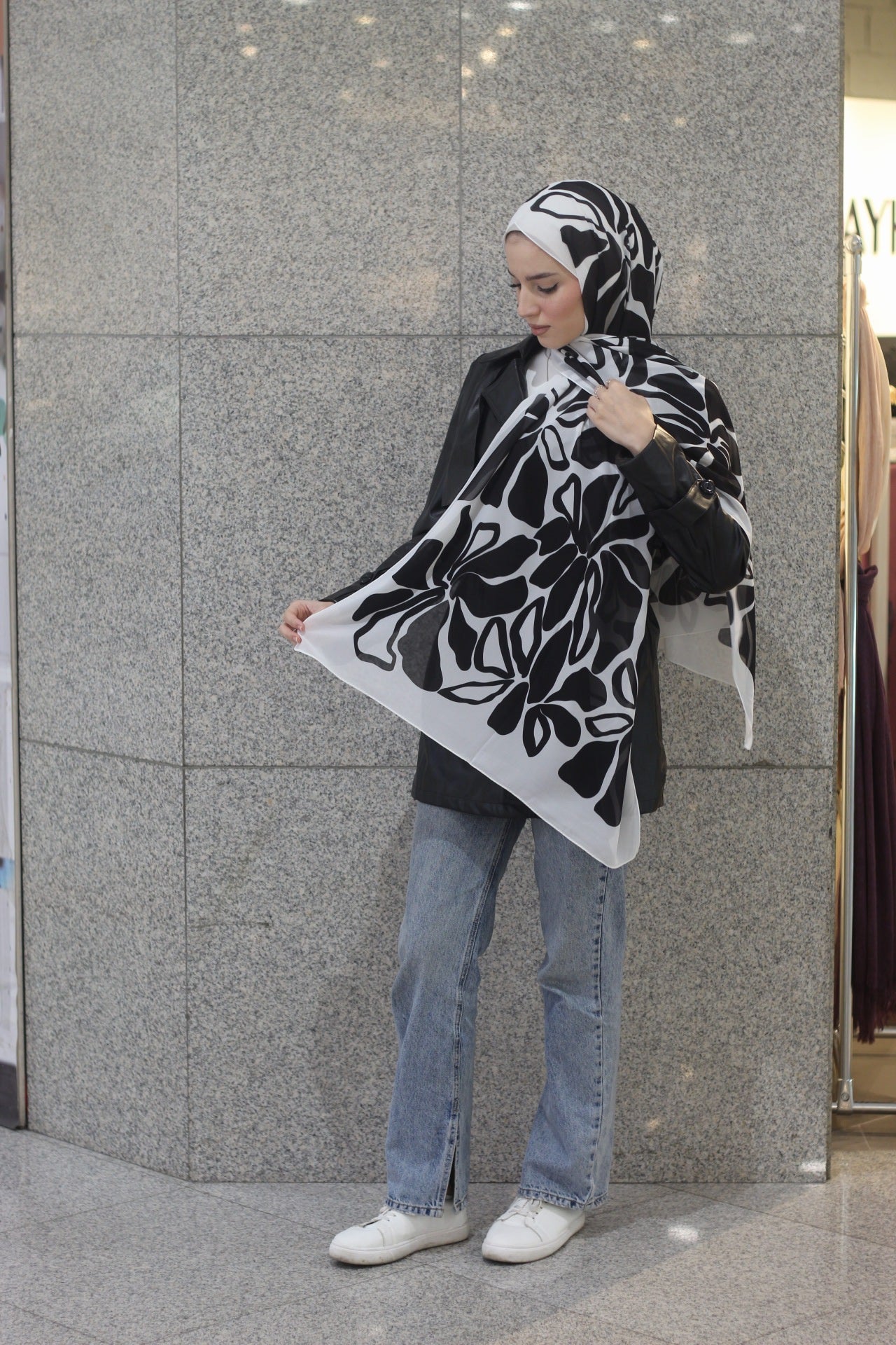 Night Sky– Elegant, Soft, and Versatile Daily Scarf Hijab for Effortless Style -حجاب شال أنيق ناعم متعدد الاستخدامات لستايل سهل وأنيق يومياً