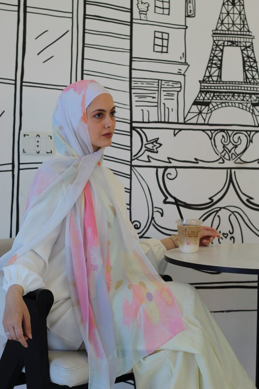 Cotton Candy – Light and Charming Scarf Hijab for a Fresh Everyday Look-حجاب شال خفيف وجذاب لإطلالة يومية منعشة