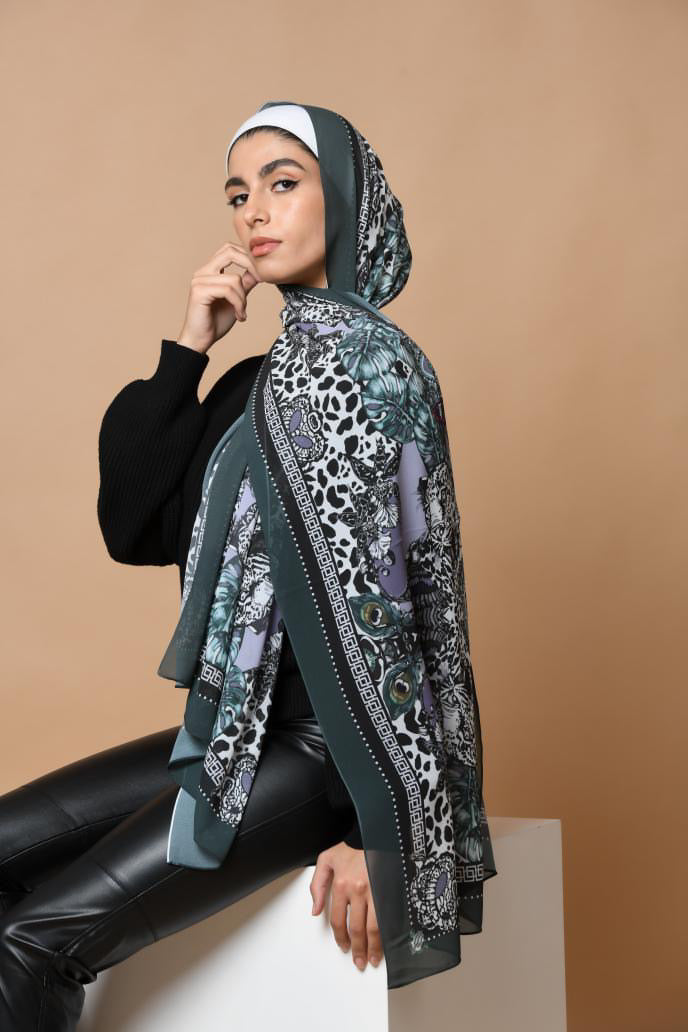 Panther– Sleek and Luxurious Scarf Hijab for Bold Everyday Style - حجاب شال أنيق وفاخر لإطلالة يومية جريئة
