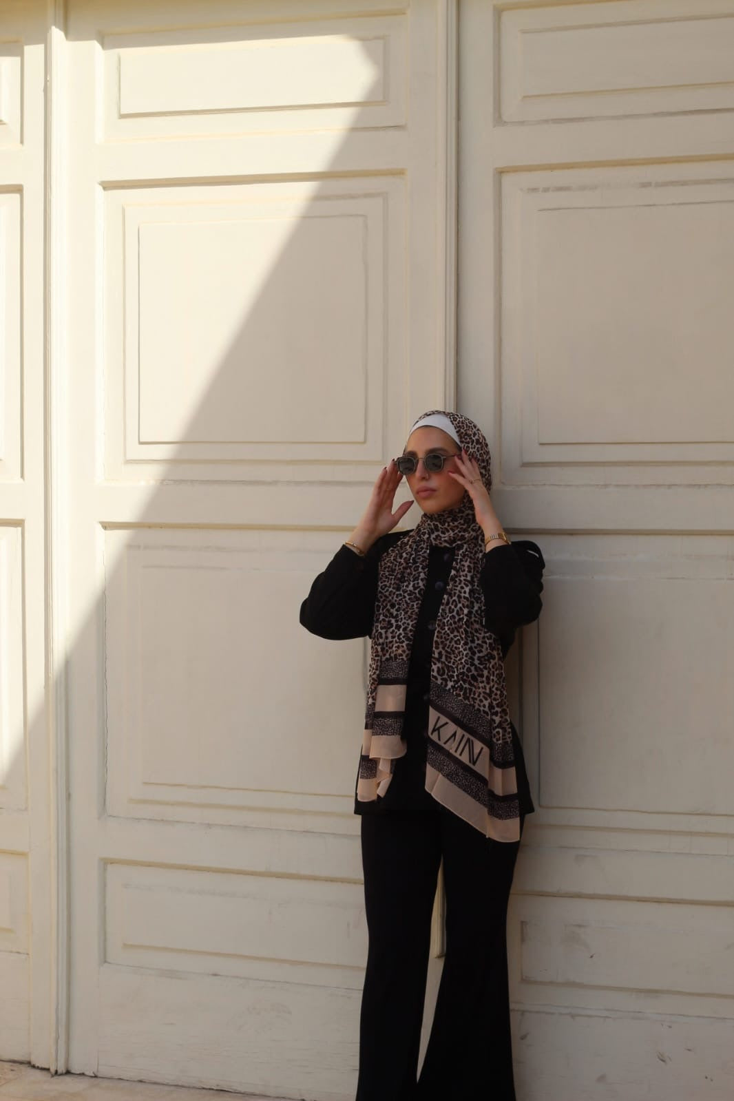 Kain Leopard Elegant & Soft Modest Scarf for Women – Lightweight, All‑Day Comfort - حجاب أنيق – شال ناعم ومريح للنساء – خفيف - للاستخدام اليوم