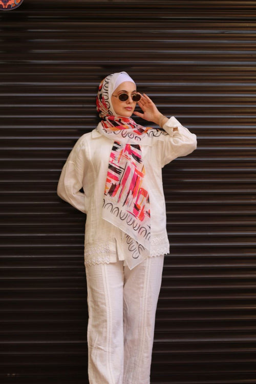 Blocks – Modern and Lightweight Scarf Hijab for Stylish Everyday Wear | حجاب شال عصري وخفيف لإطلالة يومية أنيقة