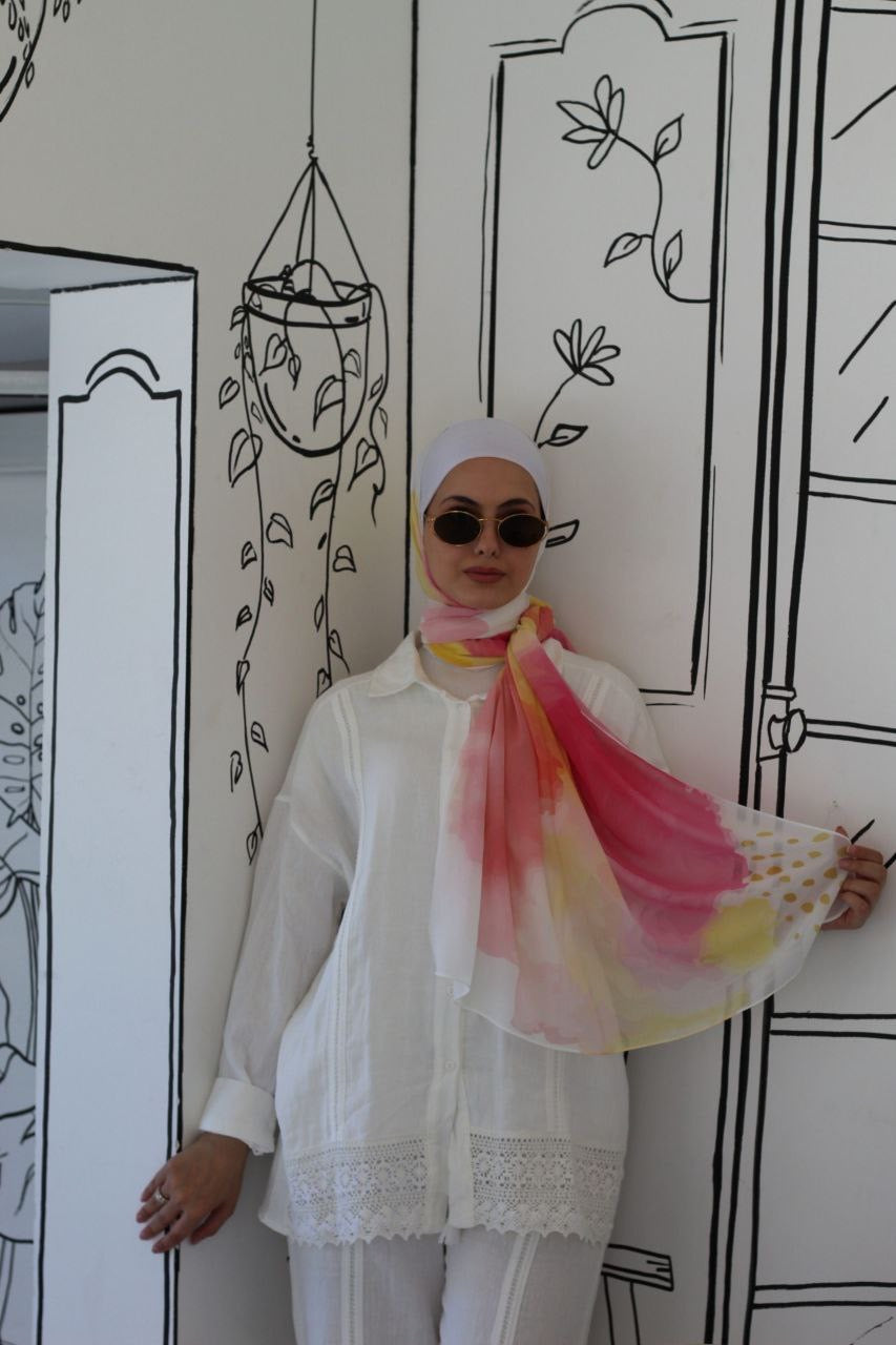 Pink Lemonade – Stylish Hijab Scarf for Women – Soft, Lightweight & Elegant Everyday Wear - حجاب أنيق للنساء – شال ناعم وخفيف وأنيق للاستخدام اليومي