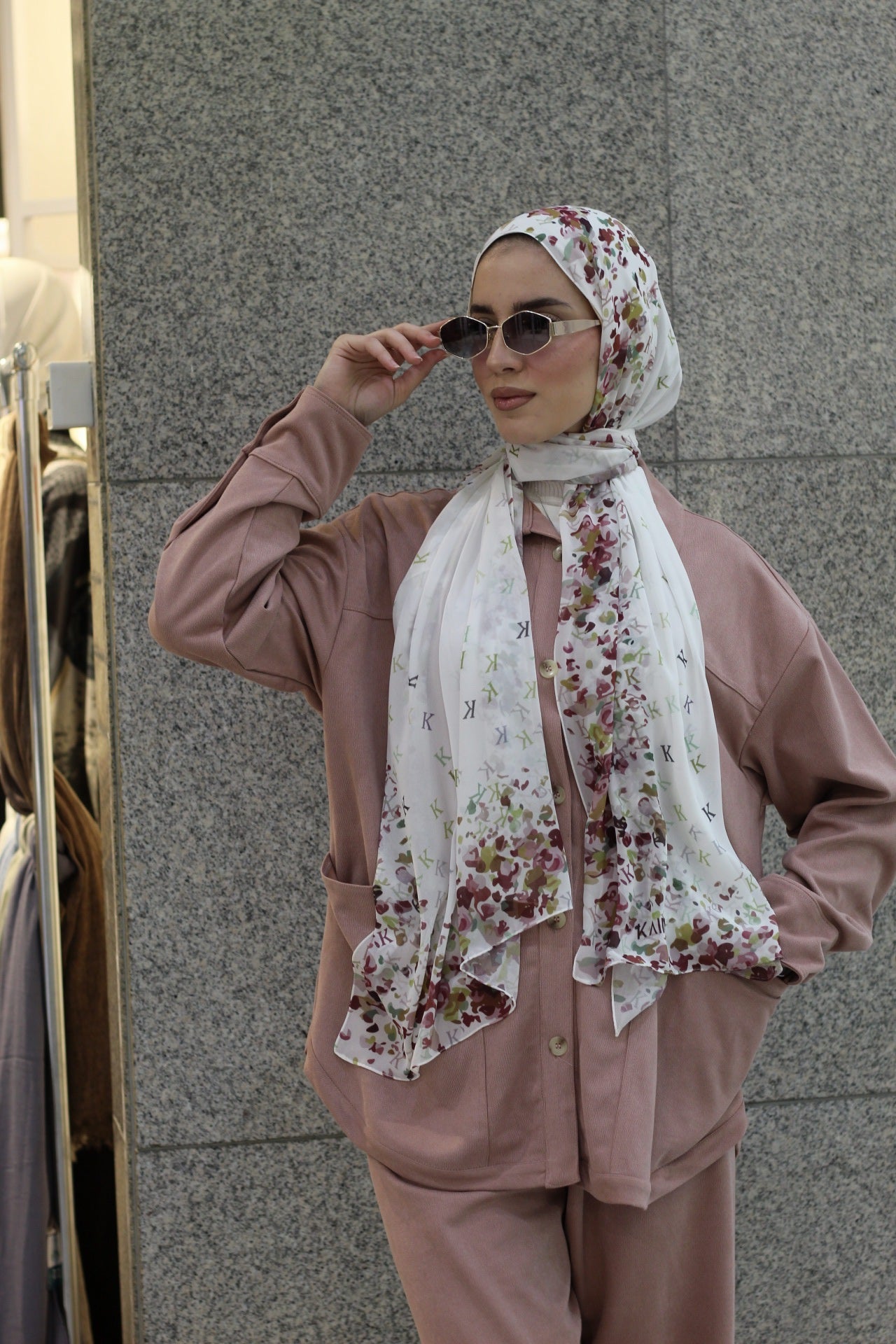Its Raining-  KAIN-Trendy Hijab Scarf for Women- حجاب / شال عصري للنساء